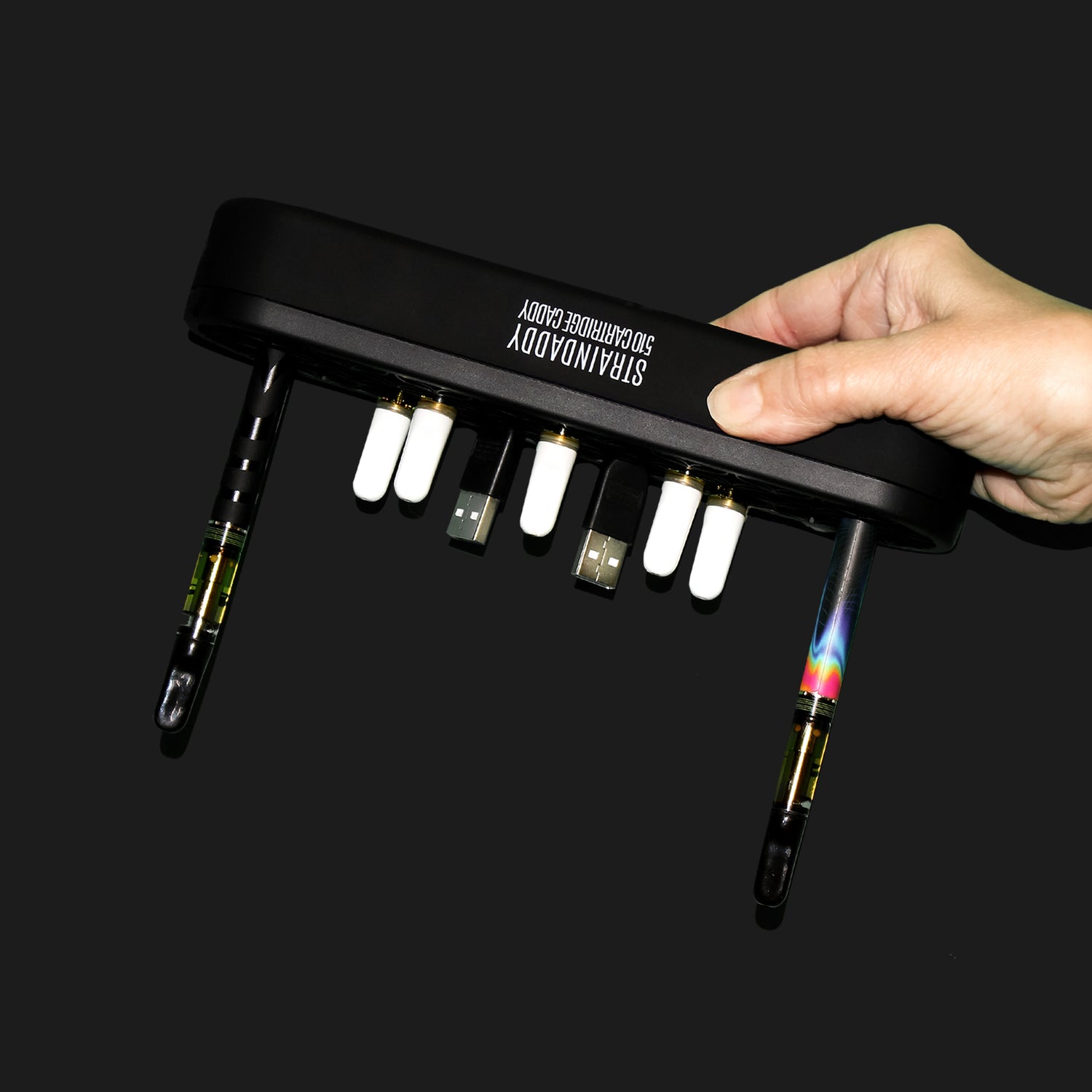 straindaddy-510-cartridge-caddy-upside-down-with-carts-black2048x2048_49fa3dd6-33b4-4bc9-8e69-c4f14cf5cc83 - STRAINDADDY